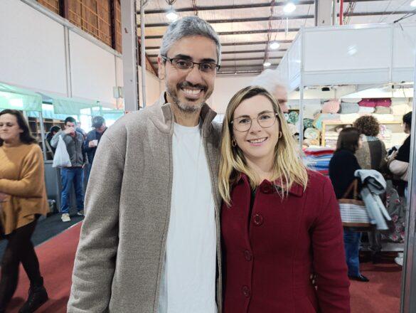 Natural do Rio de Janeiro, Hellio Calian estava acompanhado da esposa, Virgínia (Foto: Karine Bergozza)